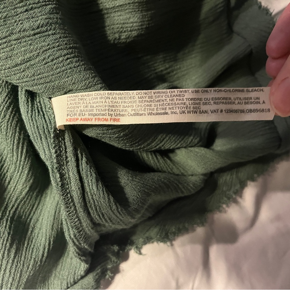 Free People Green Long-Sleeve Mini Dress, Size XS - Picture 9 of 9